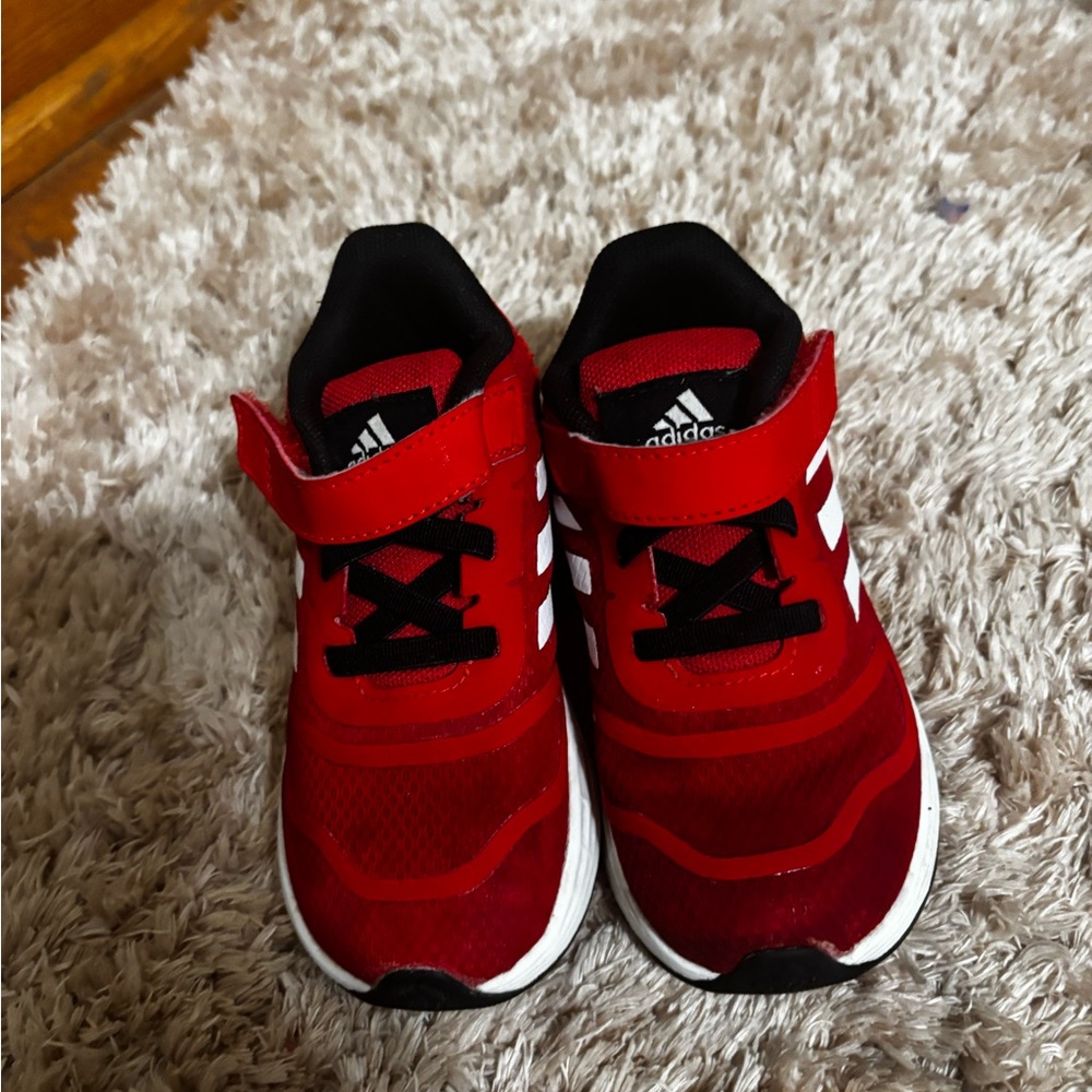 Adidas Kids Red and Black Sneakers